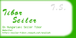 tibor seiler business card